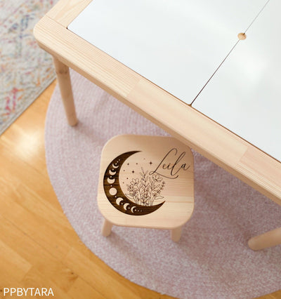 Personalised kids wooden stools