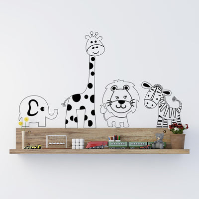 Jungle theme animal wall mounts