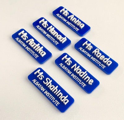 Personalised name badges
